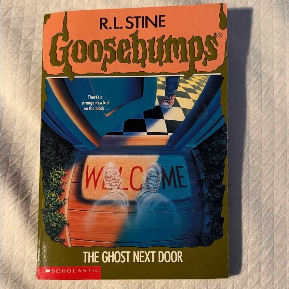 Scholastic Goosebumps Book with Green and Orange Cover